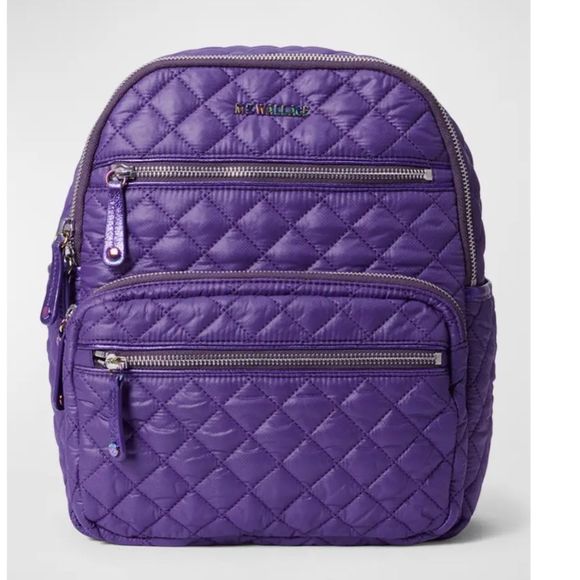 MZ Wallace Handbags - Crosby Small Recycled Nylon Backpack-Small Amethyst NWT